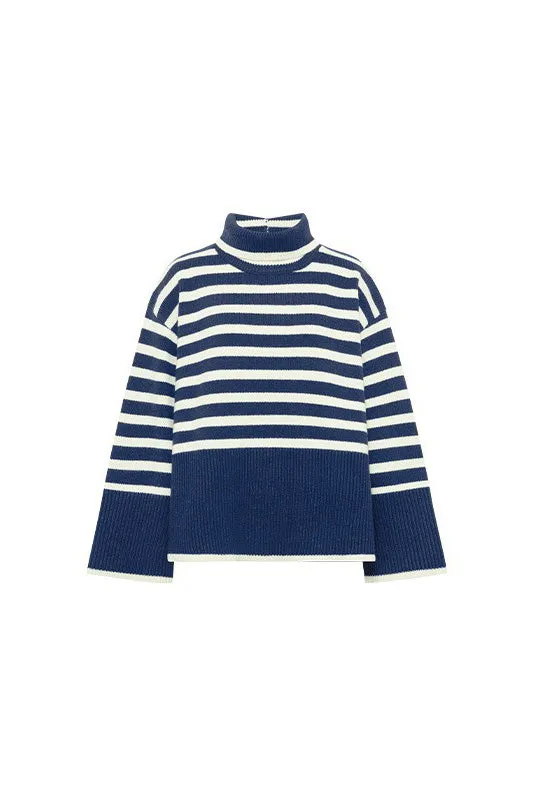 Turtleneck Striped Sweater