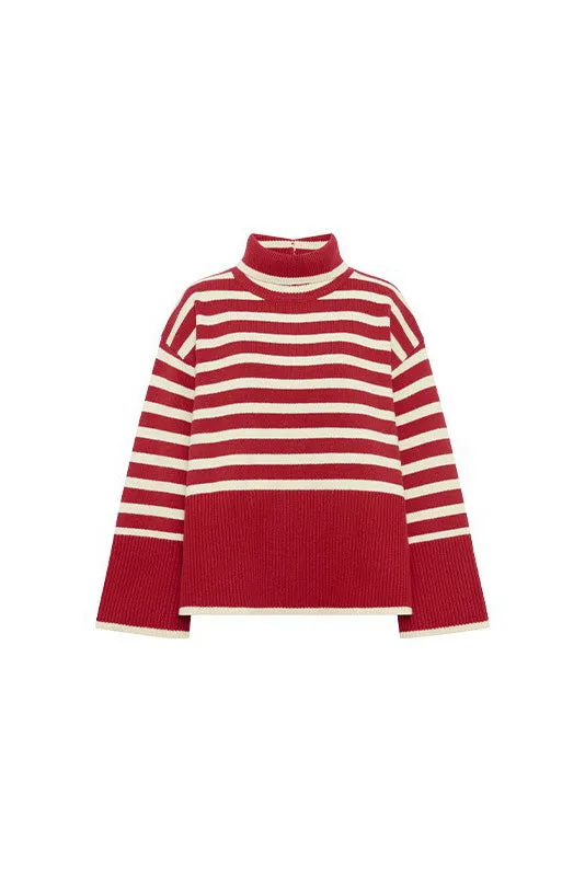 Turtleneck Striped Sweater