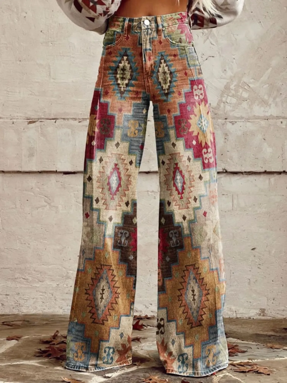 Vintage-Inspired Boho Flared Pants