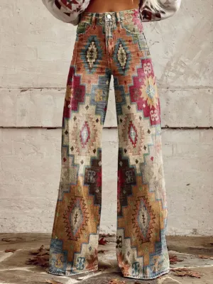 Vintage-Inspired Boho Flared Pants