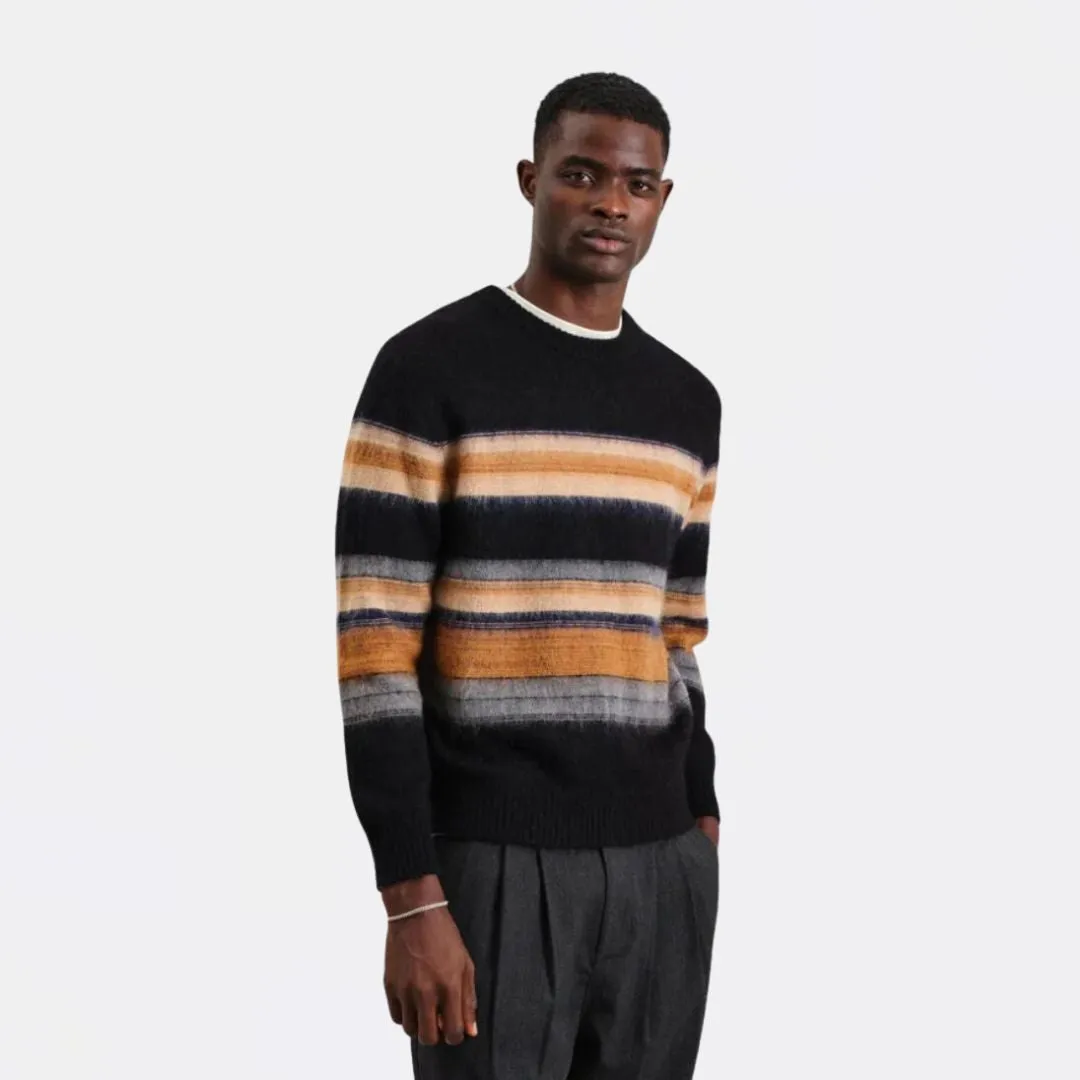 Wilde Crew Brush Stripe (Black Multi)