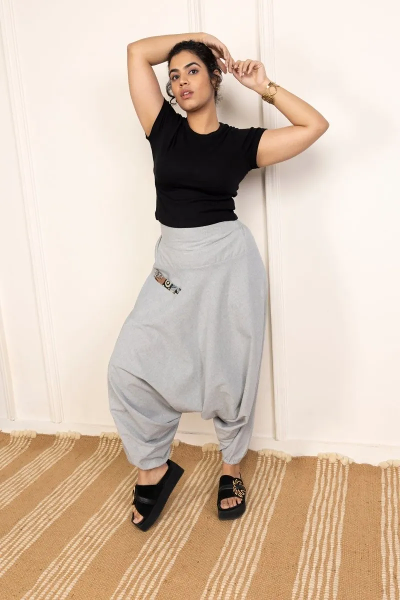 Women's Aladdin Harem Pants | Melange Grey