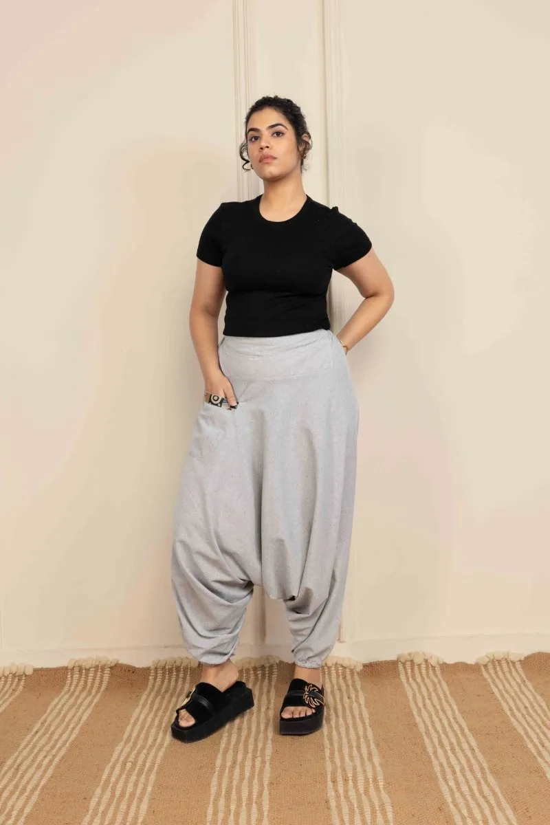Women's Aladdin Harem Pants | Melange Grey