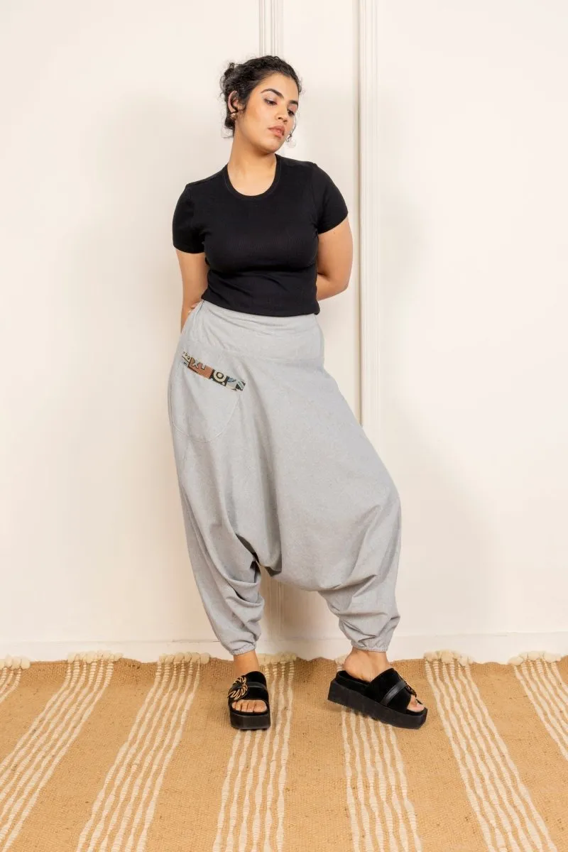 Women's Aladdin Harem Pants | Melange Grey
