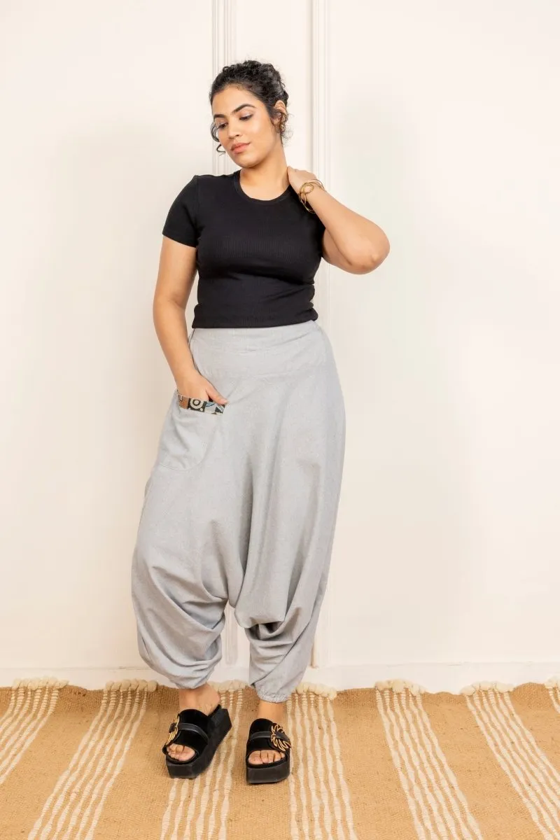 Women's Aladdin Harem Pants | Melange Grey
