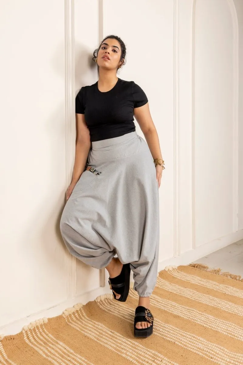 Women's Aladdin Harem Pants | Melange Grey