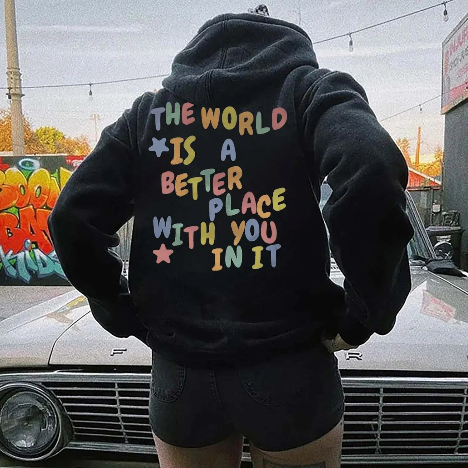Women's Drawstring Zip Up Cute Hoodies Women's Solid Color Plush And Thick Raglan Sleeves Long Sleeved Hooded