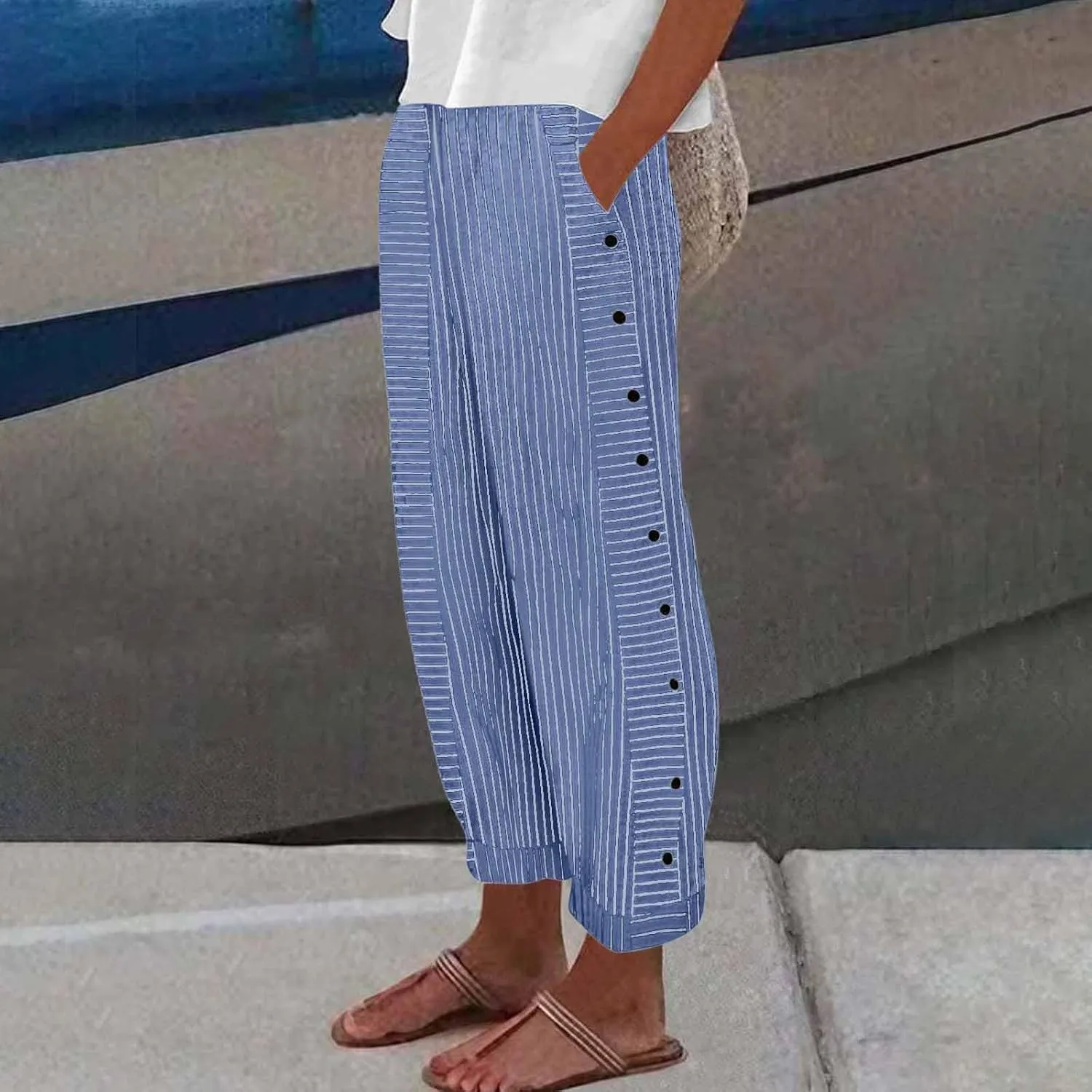 Womens Pants, WomenS Linen Casual Pants Straight Leg Peasant Trendy 2025 Teacher
