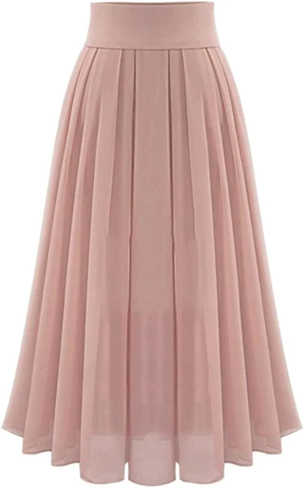 Women's Sexy Party Chiffion High Waist Lace-up Hip Long Skirt Dot Skirt