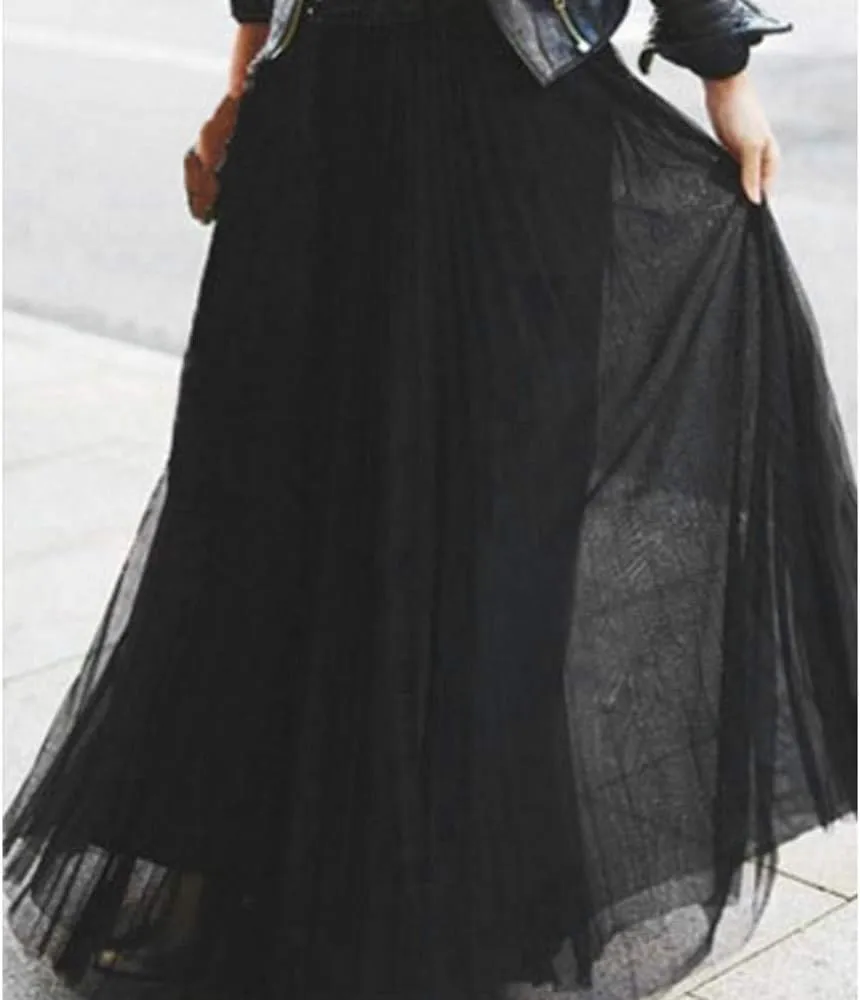 Women's Sexy Party Chiffion High Waist Lace-up Hip Long Skirt Dot Skirt