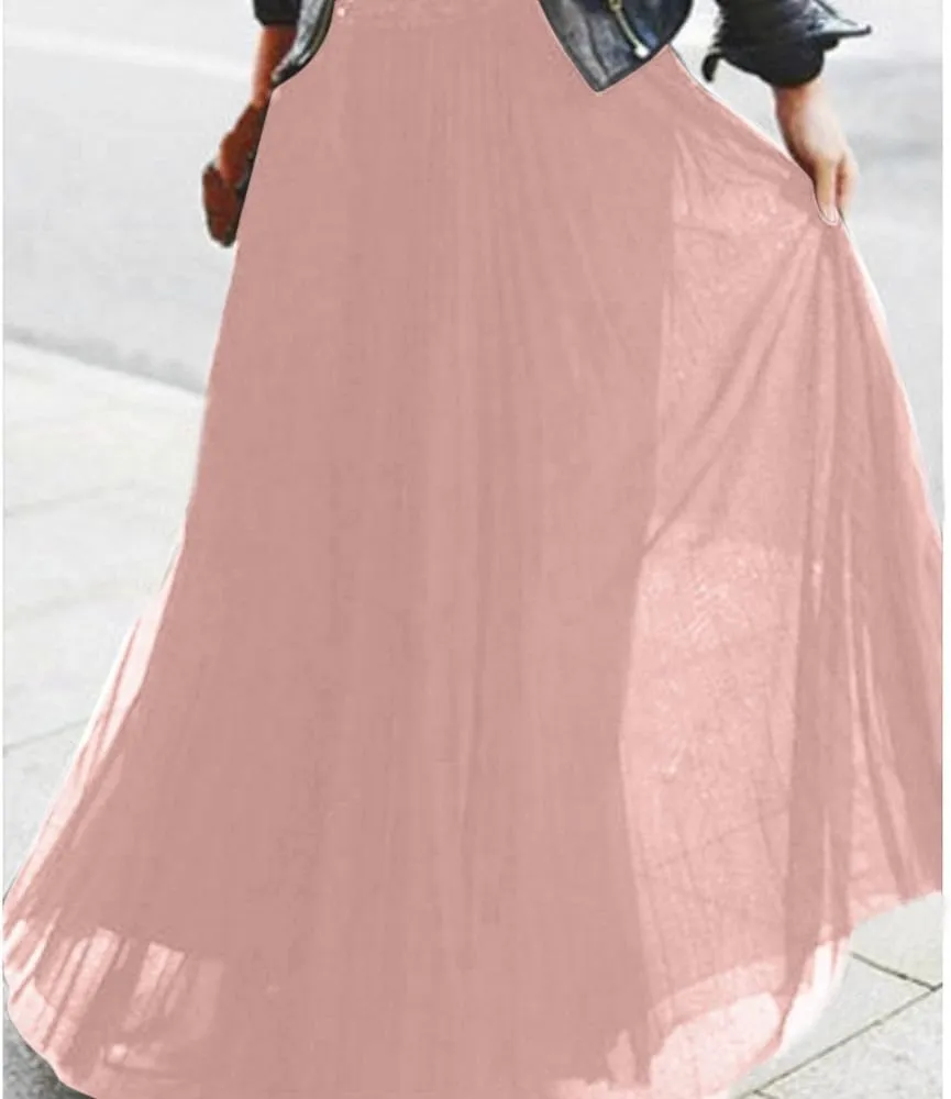 Women's Sexy Party Chiffion High Waist Lace-up Hip Long Skirt Dot Skirt