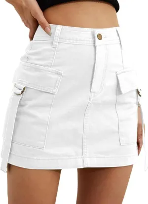 Women's Skorts for Woman Casual Mini High Waist Solid Workwear Skirts,XS-XL