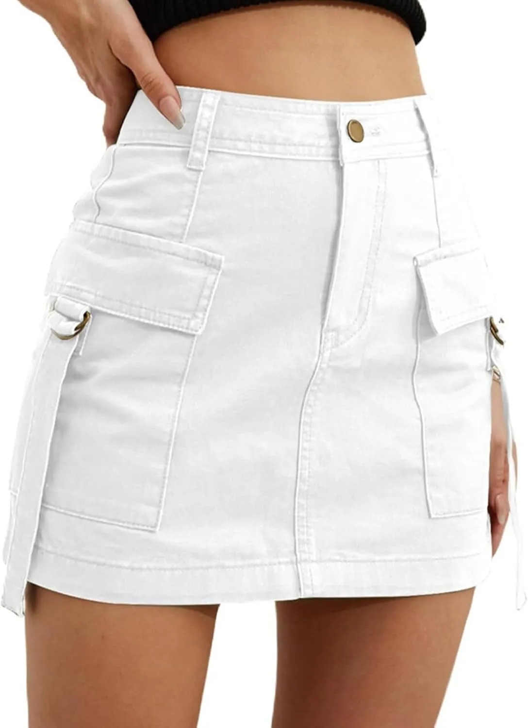 Women's Skorts for Woman Casual Mini High Waist Solid Workwear Skirts,XS-XL